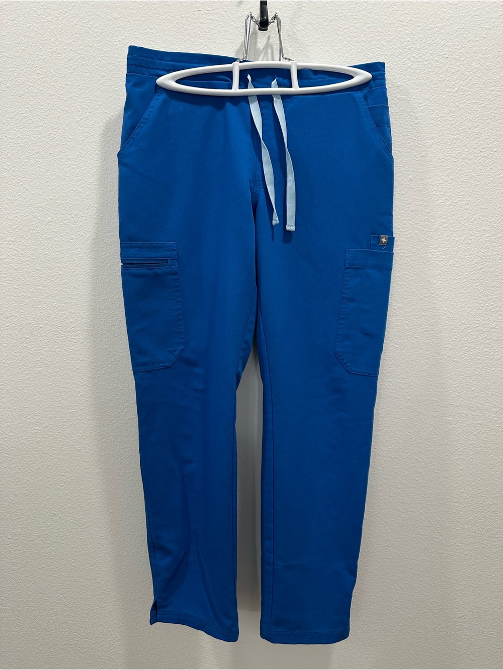 Figs Women's Cobalt Royal Blue Cargo Scrub Pants Kade xs petite VGUC